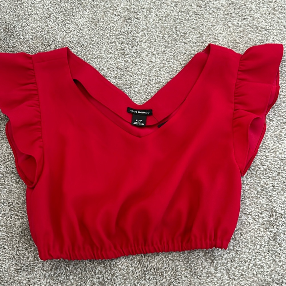 Club Monaco Red cropped top